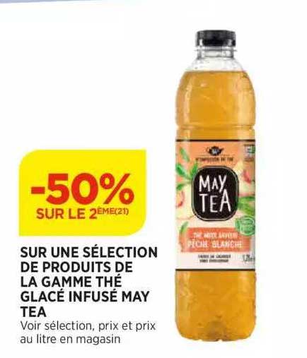 produits de la  gamme thé glacé infusé may tea