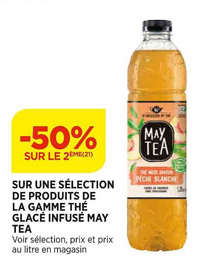 produits de la gamme thé glacé infusé may tea