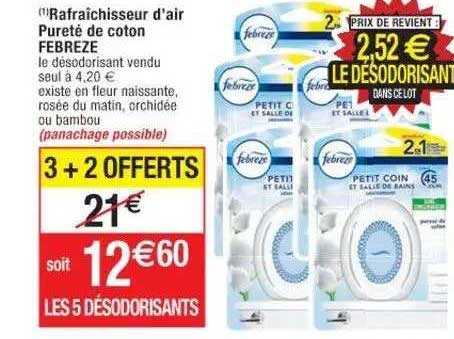 rafraîchisseur d'air pureté de coton febreze