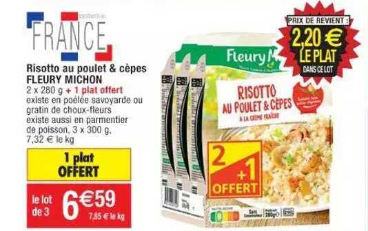 risotto au poulet & cèpes fleury michon