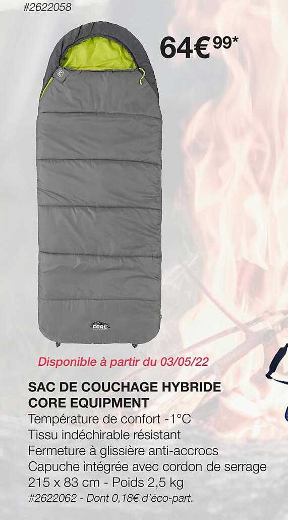 sac de couchage hybride core equipment