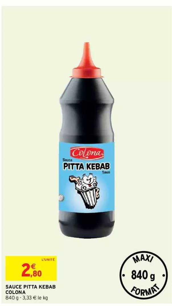 sauce pitta kebab colona