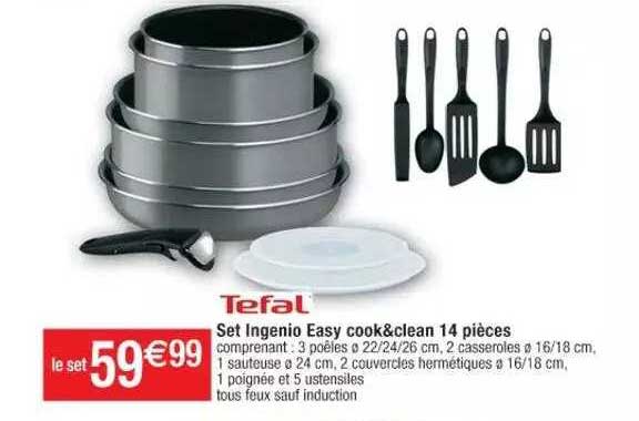 Set Ingenio Easy Cook&clean 14 Pièces Tefal
