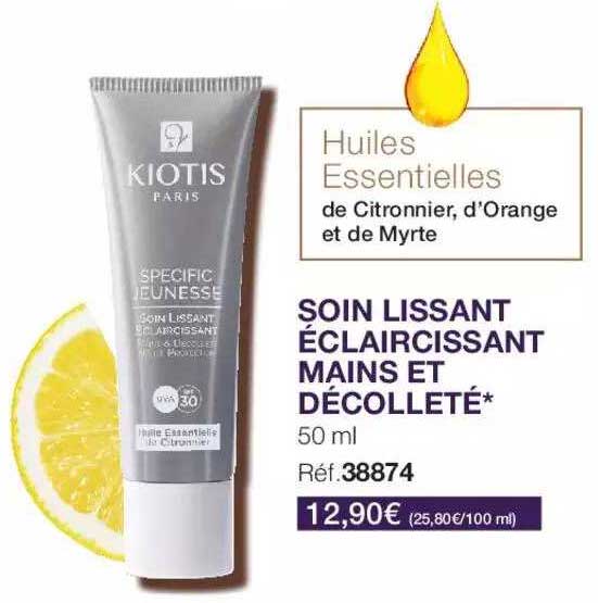 Soin Lissant éclaircissant Mains Et Décolleté Kiotis