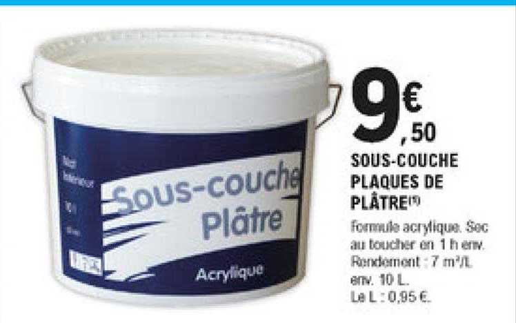 sous-couche plaques de plâtre