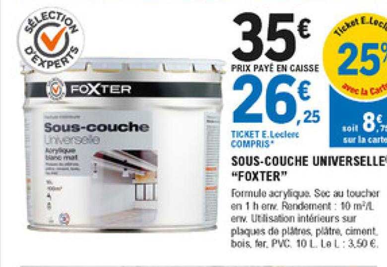 Sous-couche Universelle "foxter"