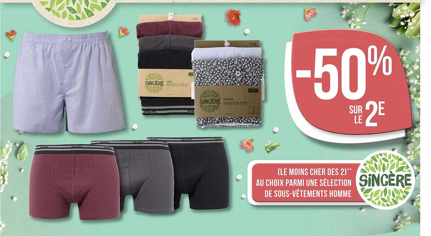 Sous-vêtements Homme Sincère