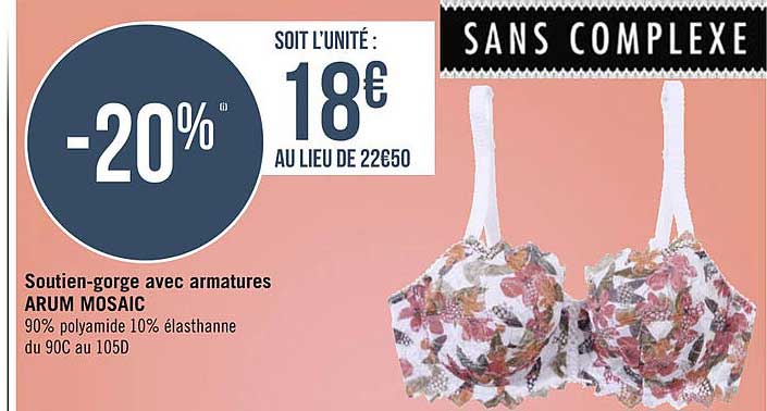 soutien-gorge avec armatures arum mosaic sans complexe