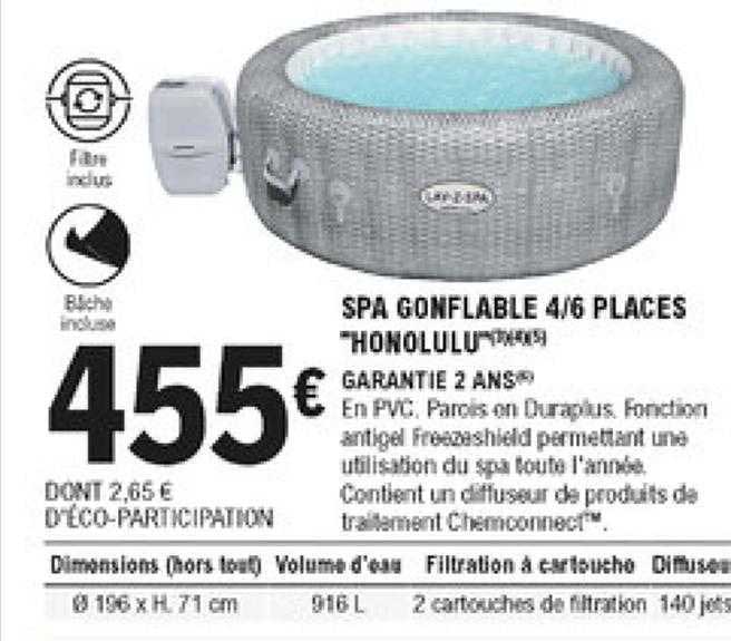 spa gonflable 4-6 places "honolulu"