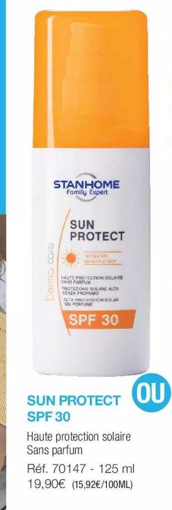 sun protect ou spf 30 stanhome