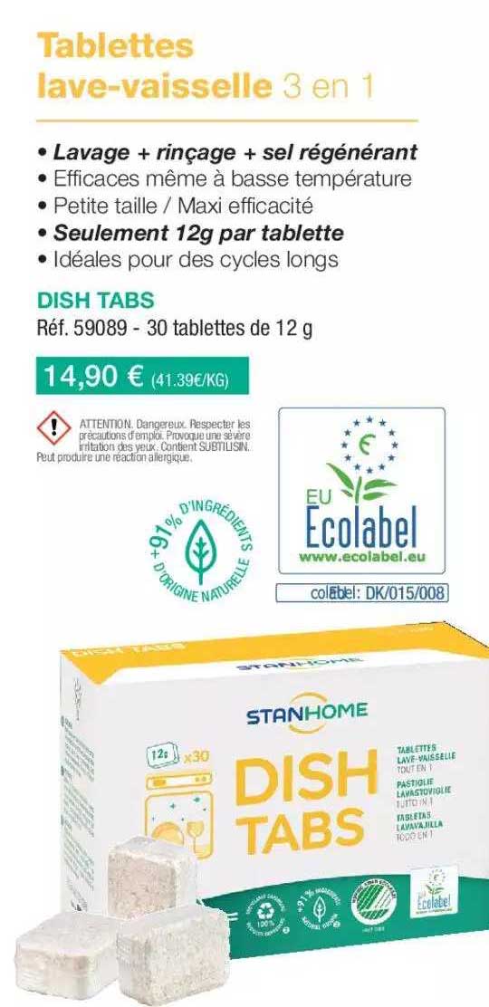 tablette lave-vaisselle 3 en 1 stanhome