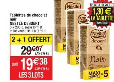 Tablettes De Chocolat Noir Nestlé Dessert
