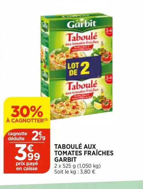 Taboulé Aux Tomates Fraîches Garbit