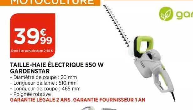 taille-haie électrique 550 w gardenstar