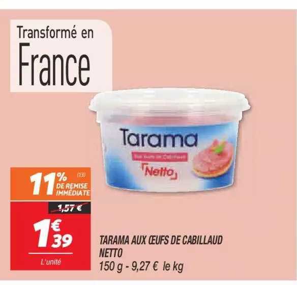 Tarama Aux Oeufs De Cabillaud Netto