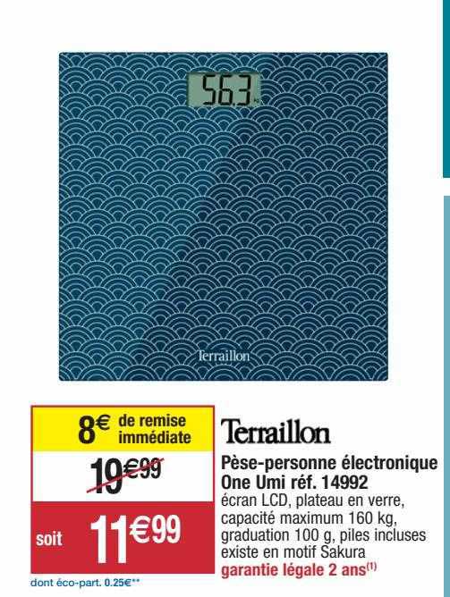 terraillon pèse-personne électronique one umi