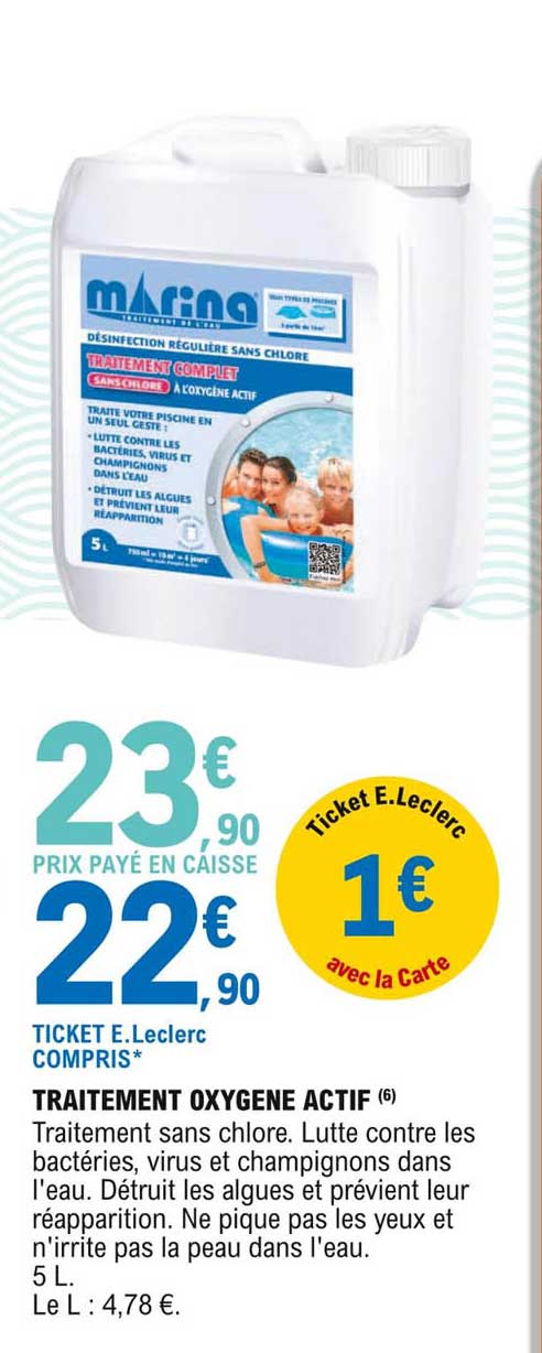traitement oxygène actif marina