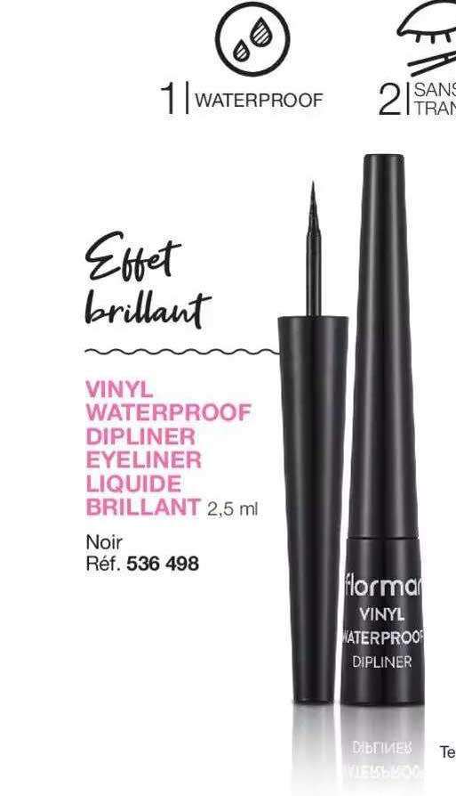 vinyl waterproof dipliner eyeliner liquide brillant flormar