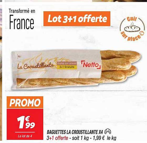 baguettes la croustillante x 4