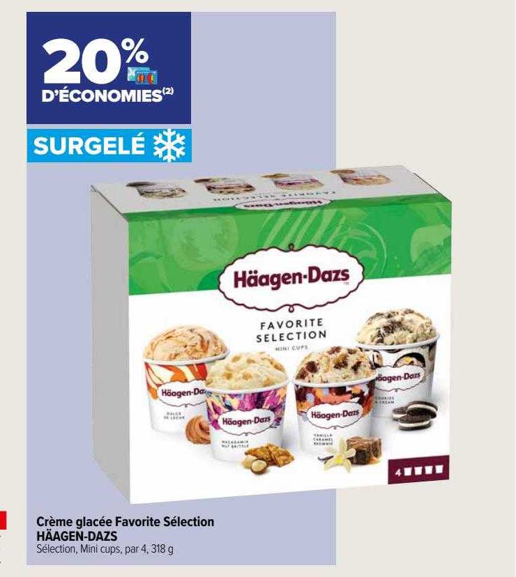 crème glacée favorite sélection häagen-dazs