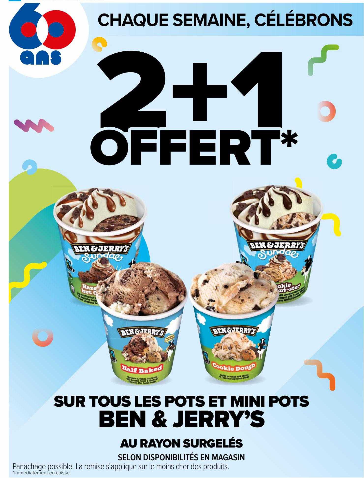 les pots et mini pots ben & jerry's