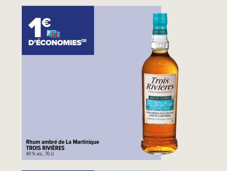 rhum ambré de la martinique trois rivières