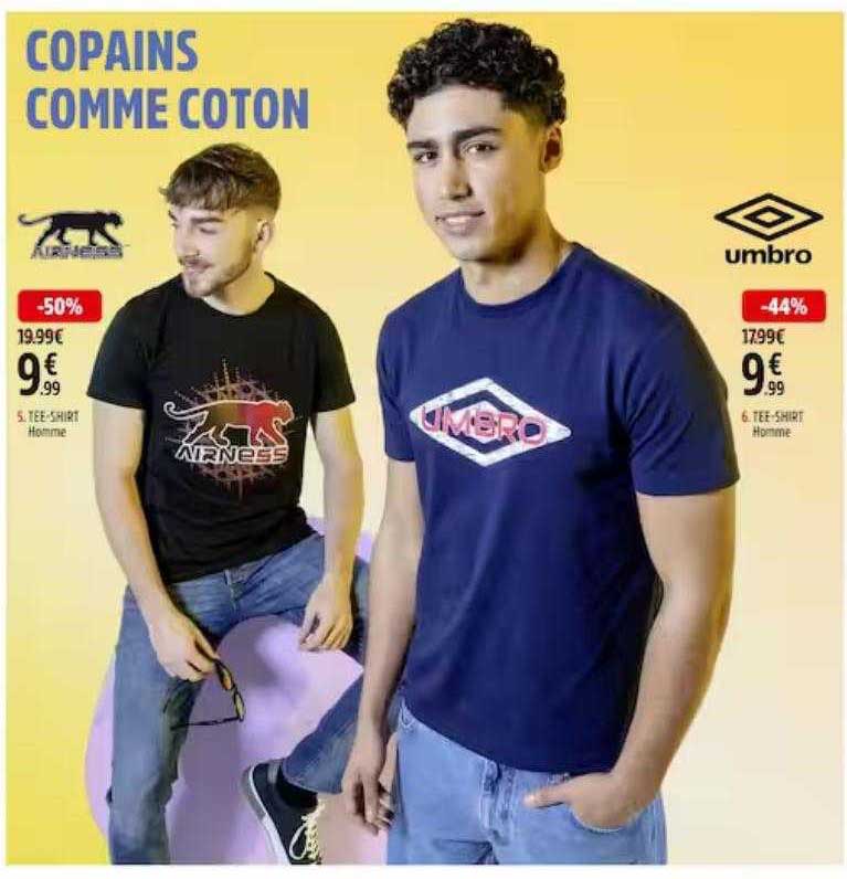 Tee-shirt Homme Airness, Tee-shirt Homme Umbro