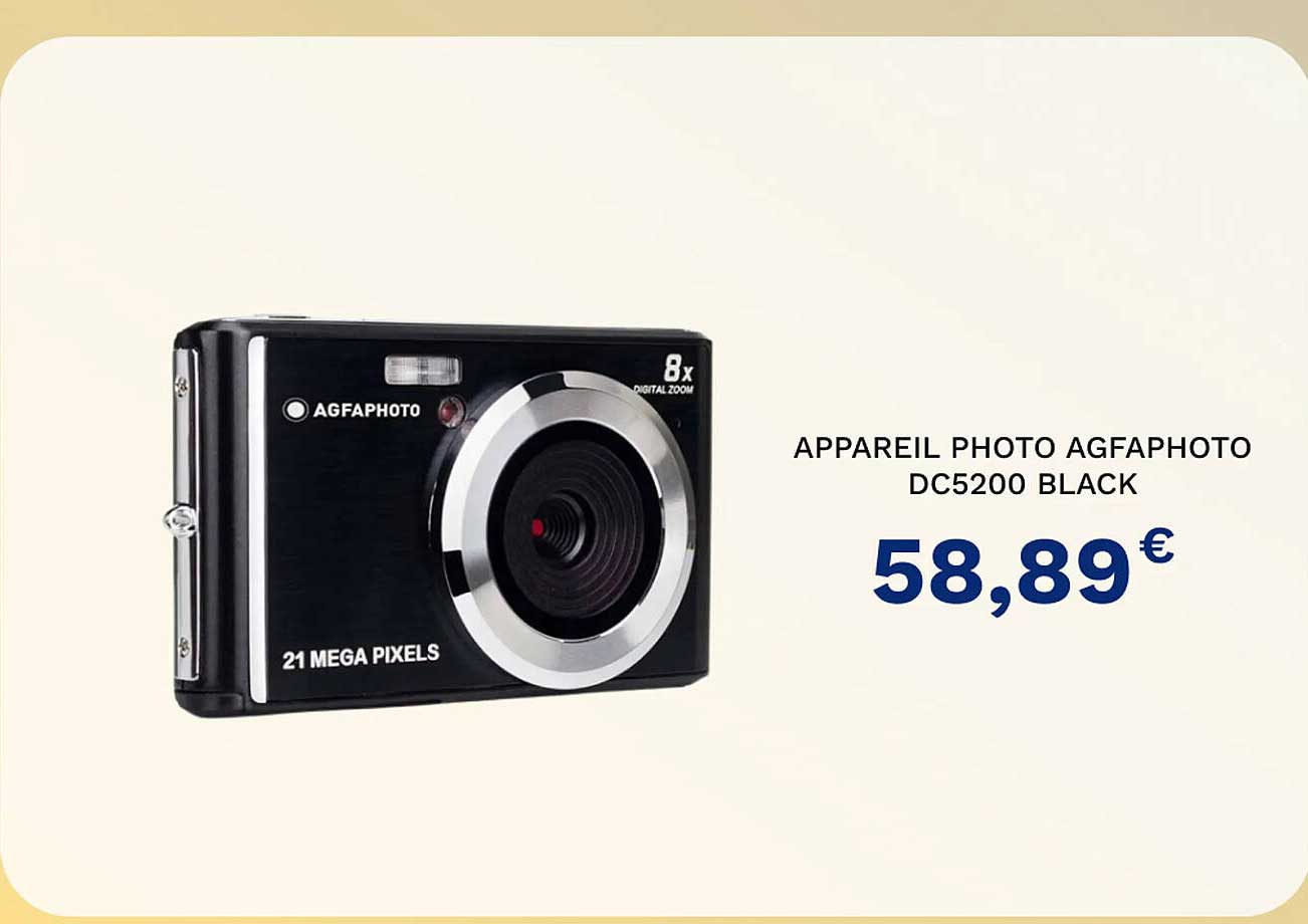 appareil photo agfaphoto dc5200 black