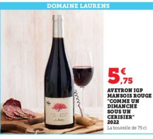 aveyron igp mansois rouge "comme un dimanche sous un cerisier" 2022