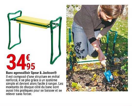 banc agenouilloir spear & jackson