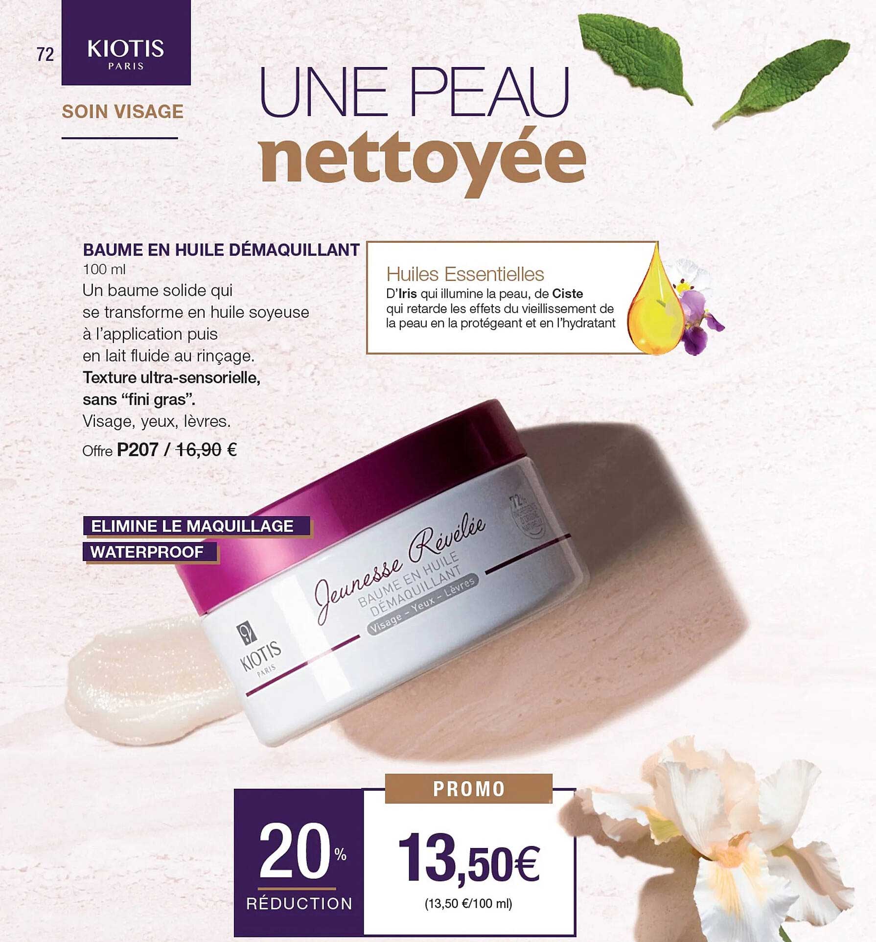 Baume En Huile Démaquillant Kiotis
