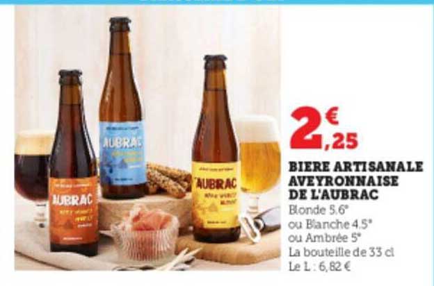 bière artisanale aveyronnaise de l'aubrac