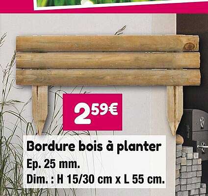 bordure bois à planter