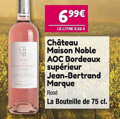 château maison noble aoc bordeaux supérieur jean-bertrand marque