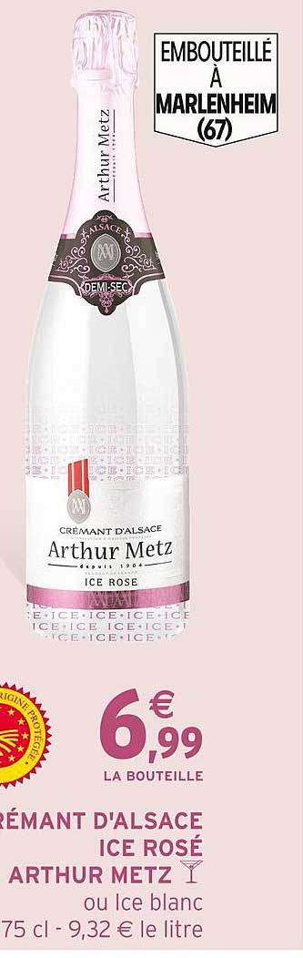 crémant d'alsace ice rosé arthur metz