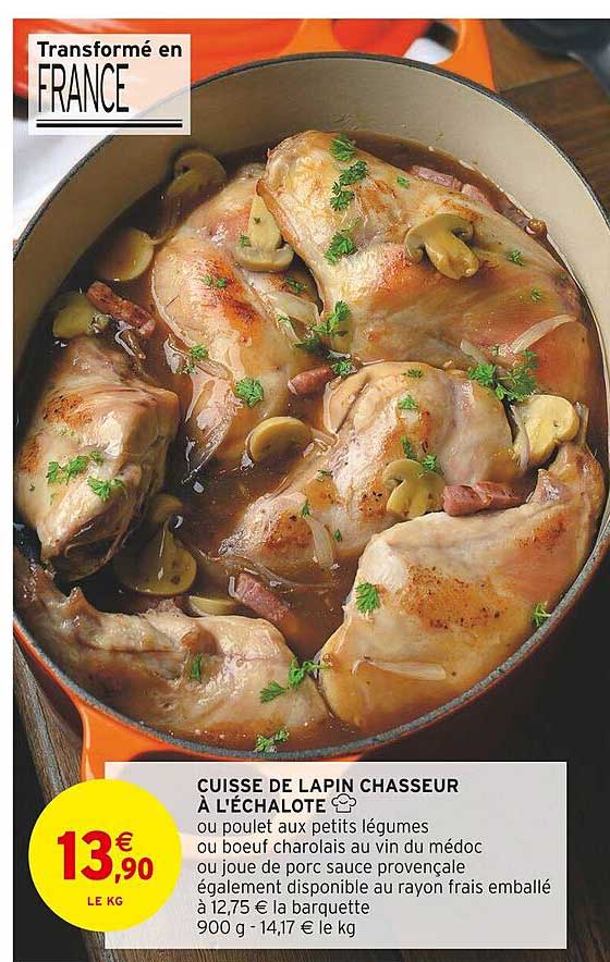 cuisse de lapin chasseur à l'échalote