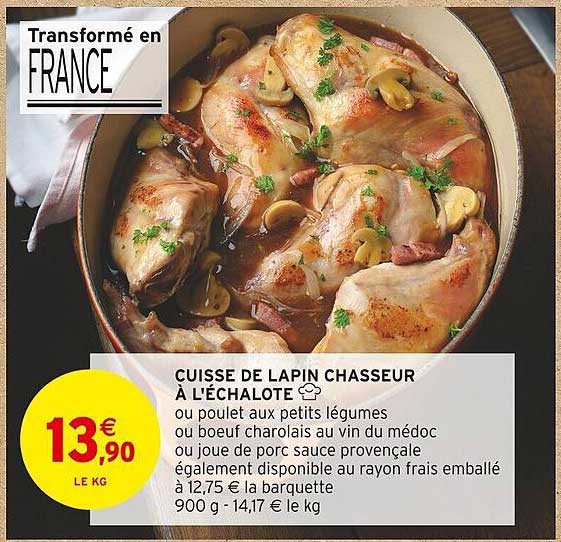 cuisse de lapin chasseur à l'échalote