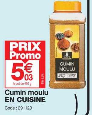 Cumin Moulu En Cuisine