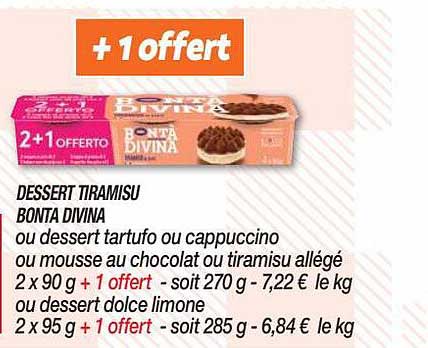 Dessert Tiramisu Bonta Divina