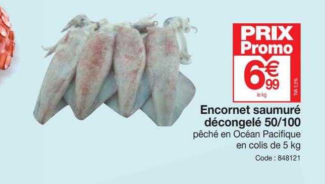 encornet saumuré décongelé 50-100