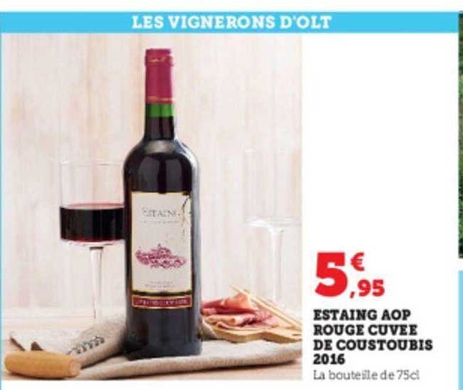 estaing aop rouge cuvée de coustoubis 2016