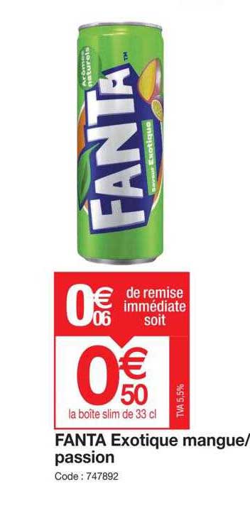 Fanta Exotique Mangue Ou Passion