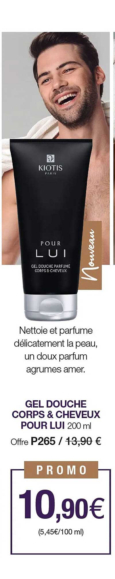gel douche corps & cheveux pour lui kiotis