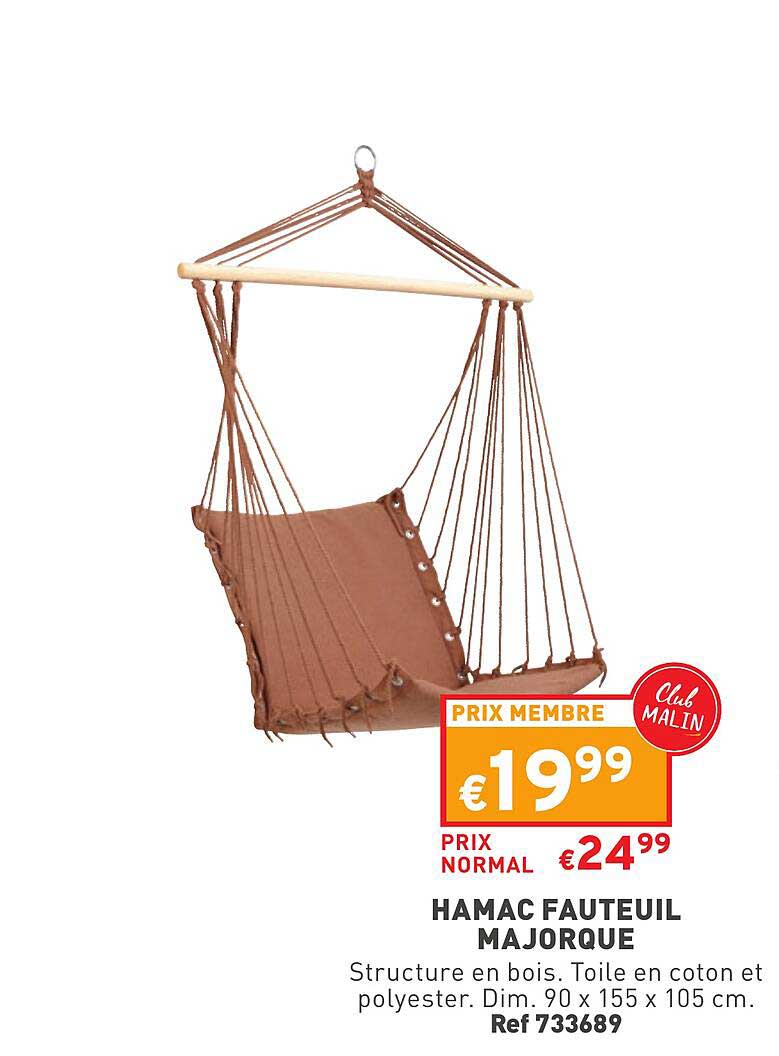 hamac fauteuil majorque