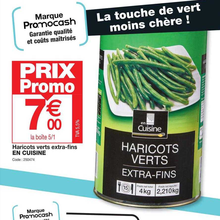 haricots verts extra-fins en cuisine