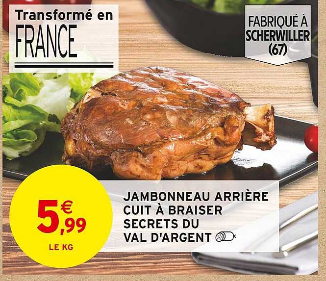 jambonneau arrière cuit à braiser secrets du val d'argent