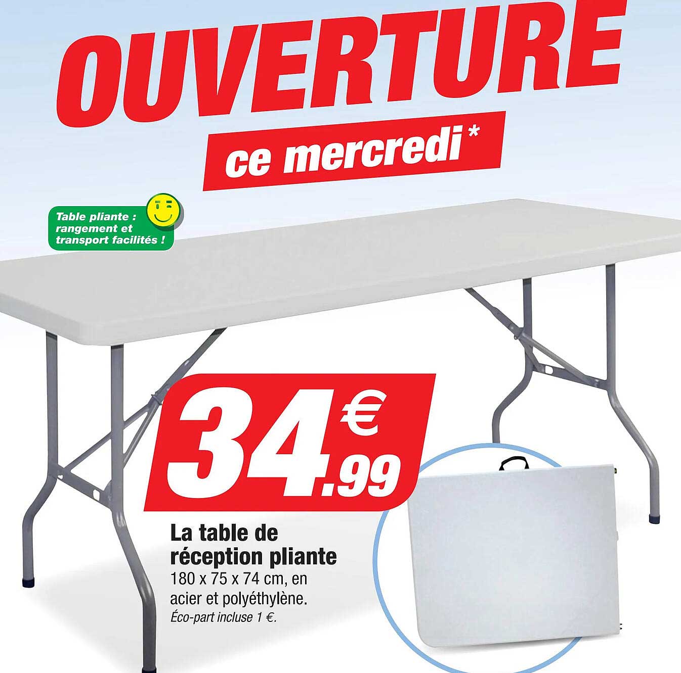 La Table De Réception Pliante