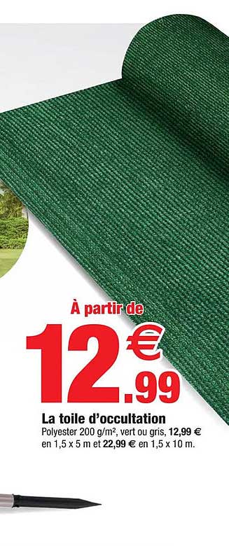 la toile d'occultation