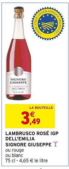 lambrusco rosé igp dell'emilia signore giuseppe
