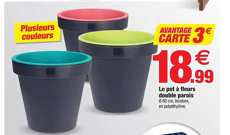 le pot à fleurs double parois